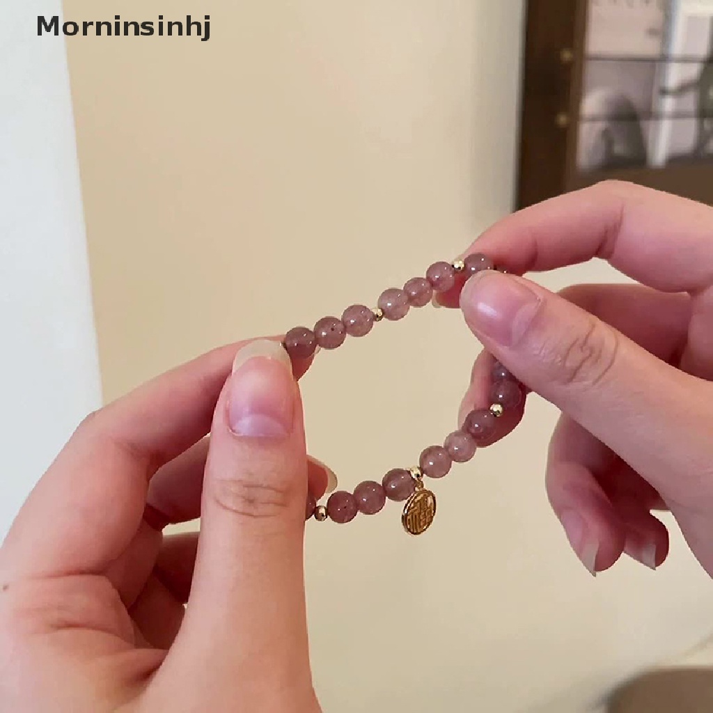 Mornin Fu Karakter Beruntung Manik-Manik Gelang Kreatif Lucu Wanita Elegan Temperamen Fashion Perhiasan Hadiah id