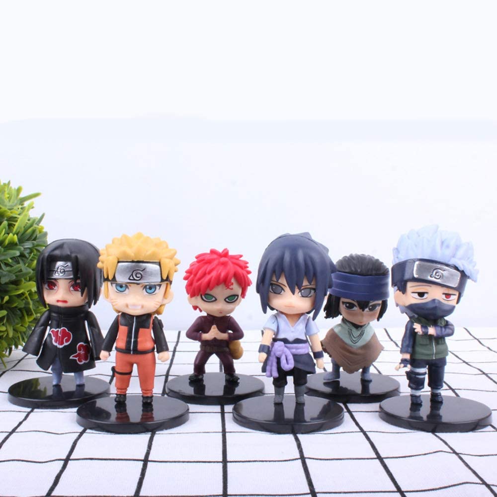 12pcs Naruto Anime Uzumaki Shippuden Hinata Sasuke Itachi Gaara Jiraiya Sakura Kakashi Uchiha Q Versi PVC Angka Mainan 7CM