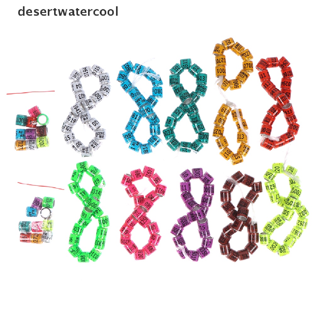 Deid 20Pcs 2022 Multicolor Pigeon Foot Ring foriegn Earrings Cincin Burung Tahan Lama Martijn
