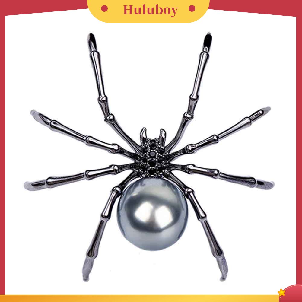 {Ready Stock} Fashion Wanita Berlian Imitasi Mutiara Imitasi Spider Bros Pin Korsase Lapel Perhiasan Hadiah