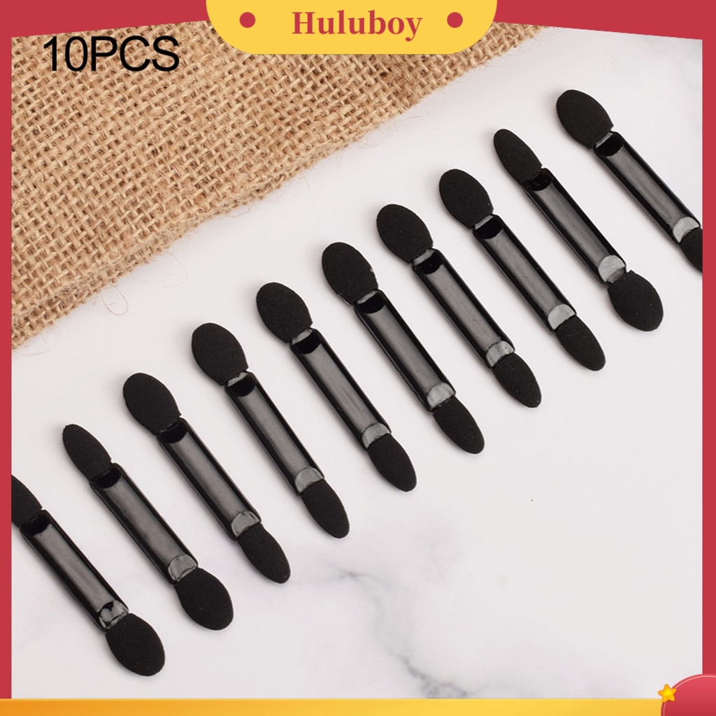 {In Stock} 10Pcs Sikat Mata Aplikasi Lebar Alat Makeup Tidak Bau Sponge Eye Shadow Alat Untuk Hadiah