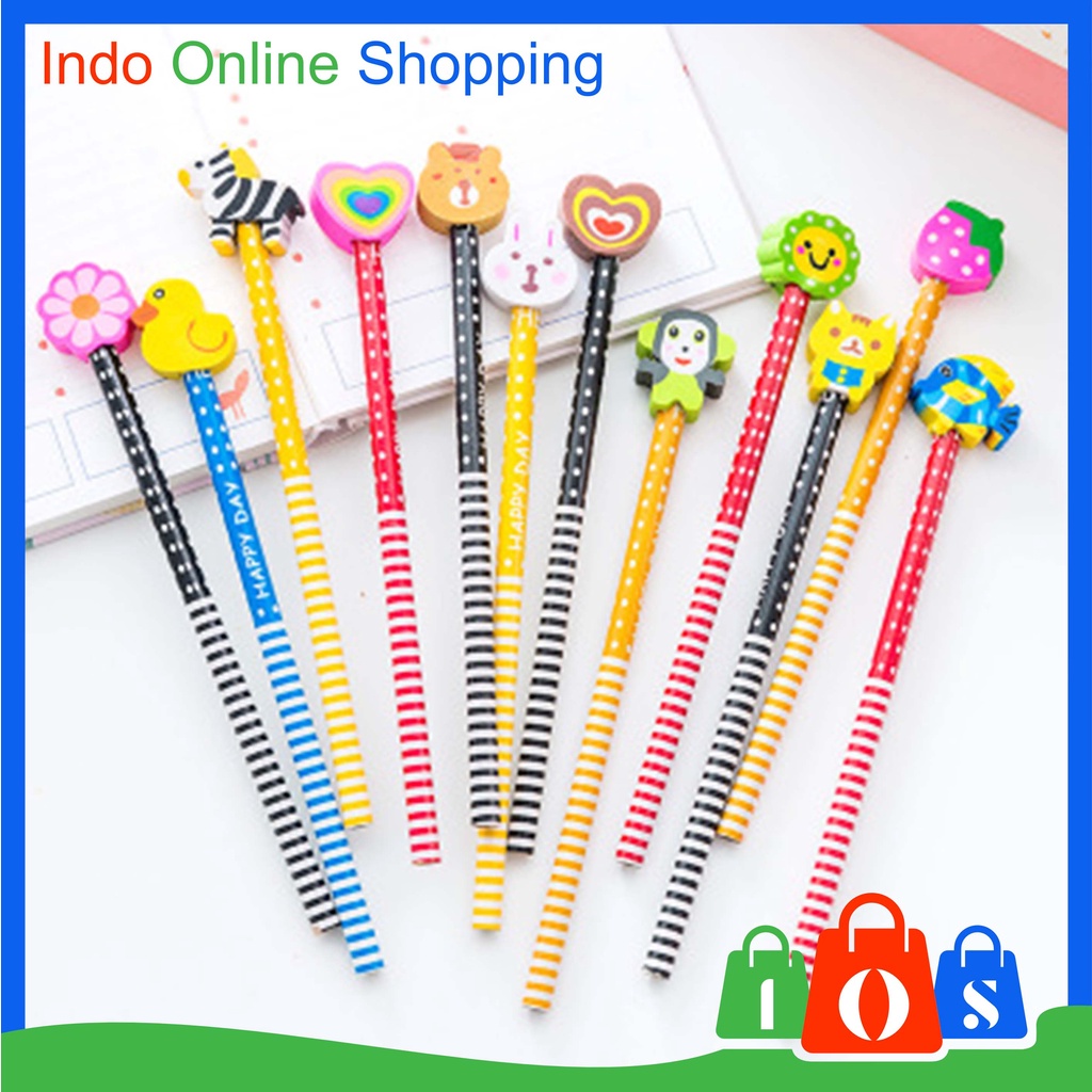 

Pensil Karakter + Penghapus Pensil Lucu Ada Unik Karakter Souvenir Import penghapus Pensil Fancy COD σ 021