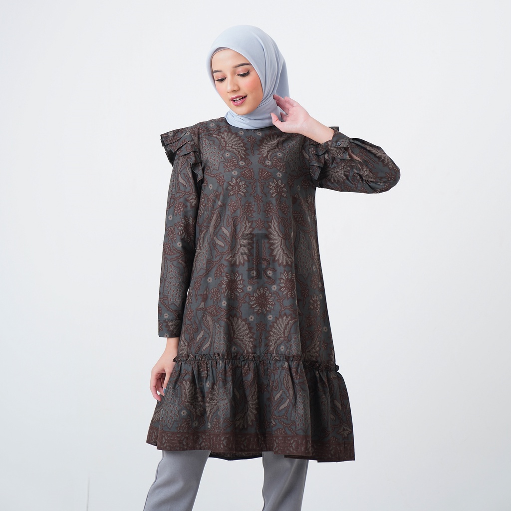 FITTINGROOM11 Batik - Hania Tunik Hitam