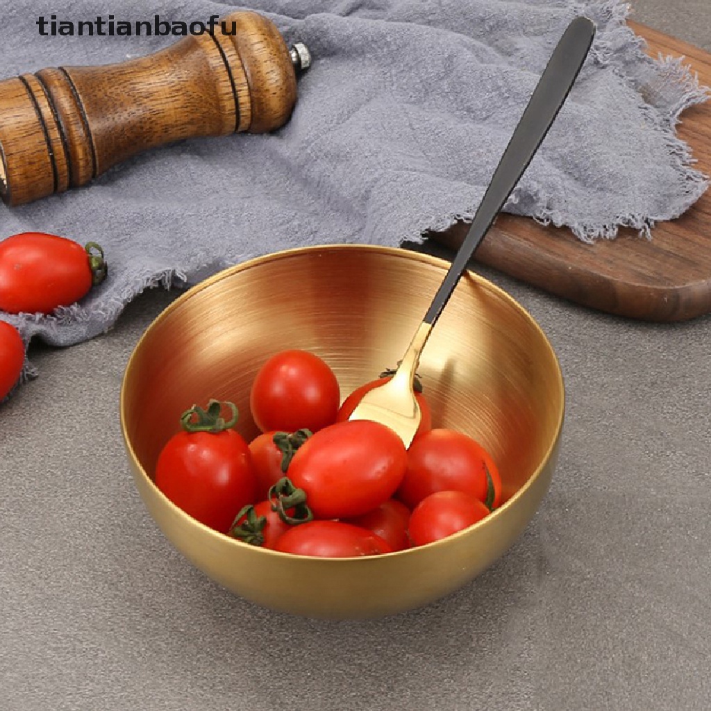 [tiantianbaofu] Mangkuk Stainless Steel Salad Soup Mixing Serving Korea Metal Pasta Storage Bowls Butik