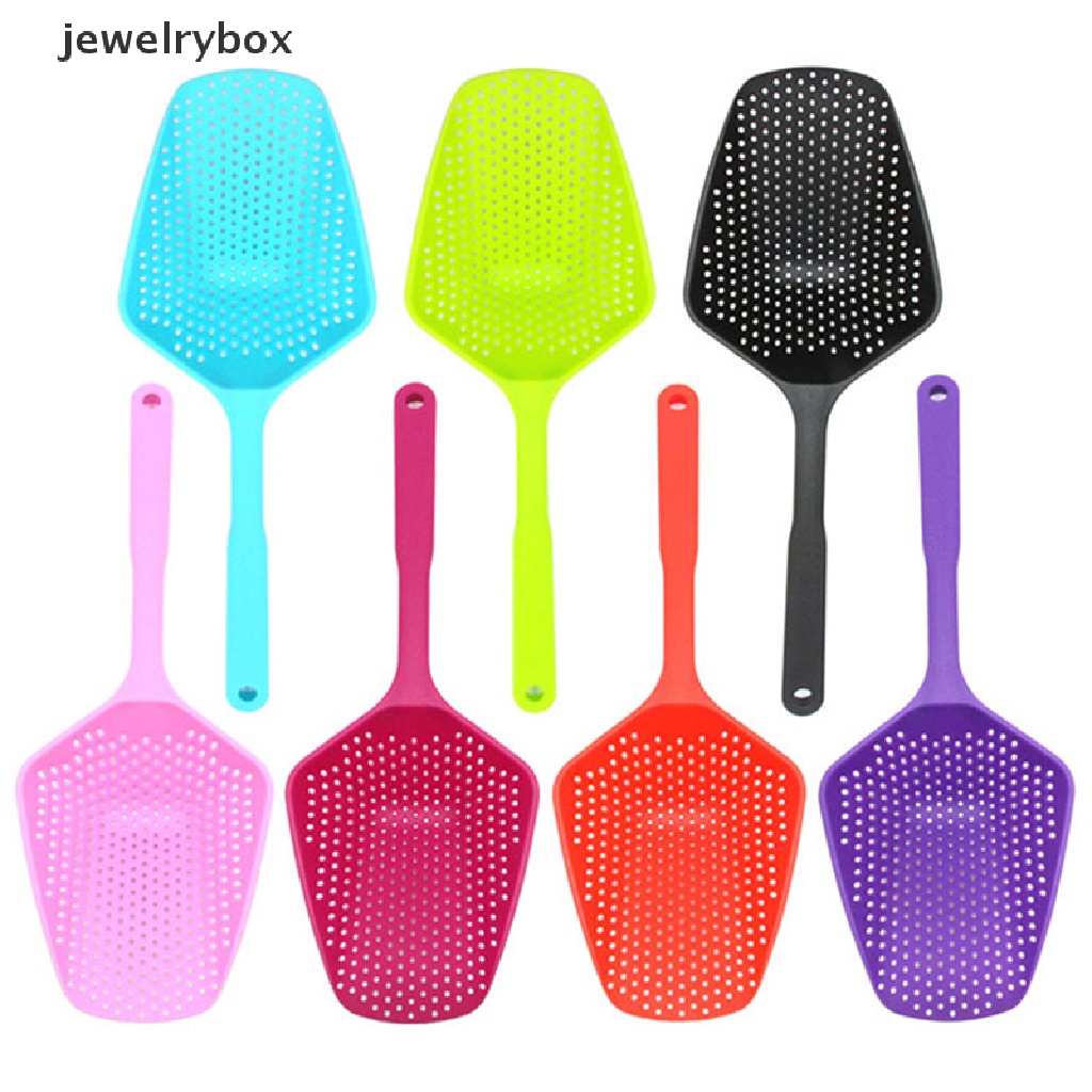 [jewelrybox] 1pc Sendok Sup Plastik Portabel Saringan Warna Warni Ladle Anti-Melepuh Skimmer Butik