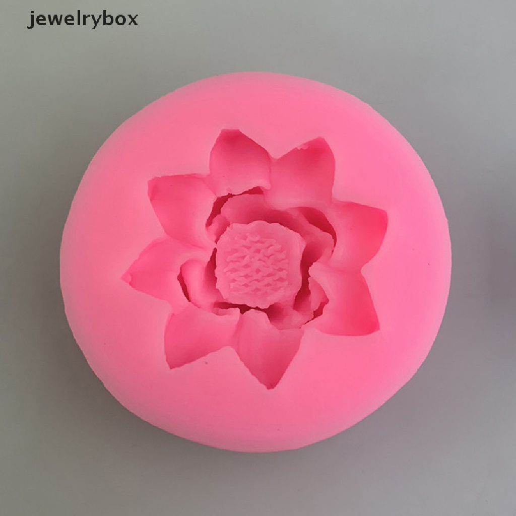 [jewelrybox] 1pc Cetakan Silikon Bentuk Lotus DIY Pastry Cupcake Sabun Coklat Bakeware Mold Butik