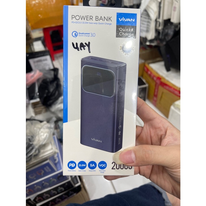 Power Bank 20000mah Original Powerbank VIVAN Dual U