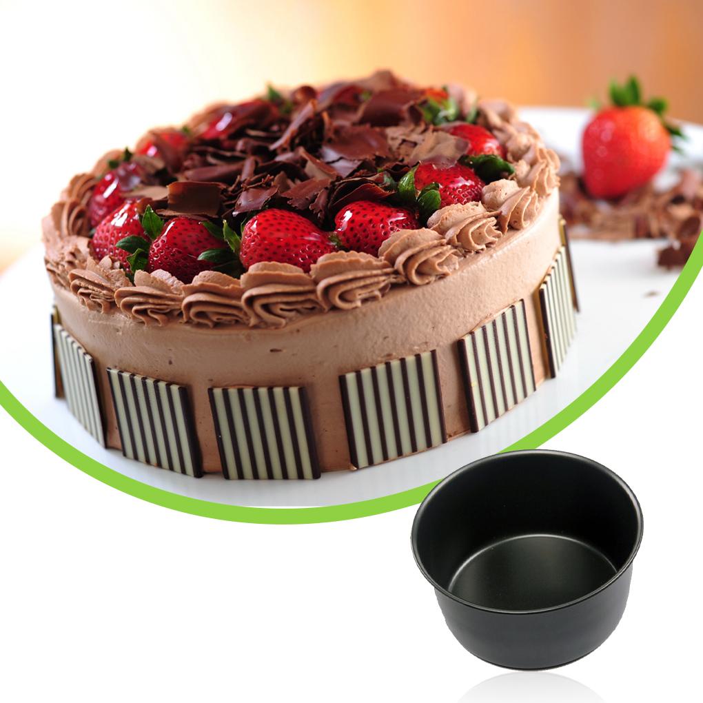 Loyang Bulat Cetakan Kue Alat Baking Mini Model Dasar Baja Karbon Dapur Bakeware Mousse Pastry Dessert Aksesoris