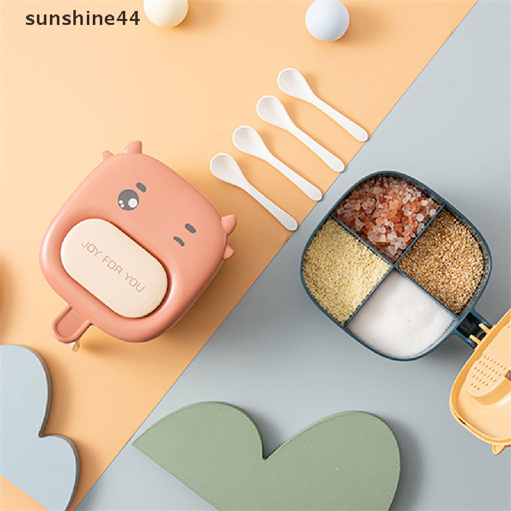 Sunshine Seasoning BoxProof And Insect-Proof Salt Jar Wadah Case Dengan Sendok ID