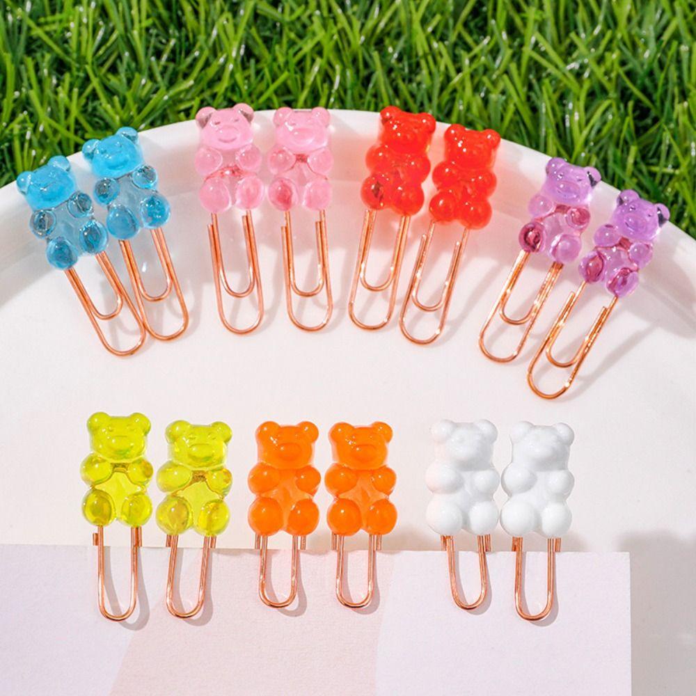 Nanas 20PCS Klip Kertas Perlengkapan Sekolah Organizer Logam Mengikat Klip Stationery Clip Holder