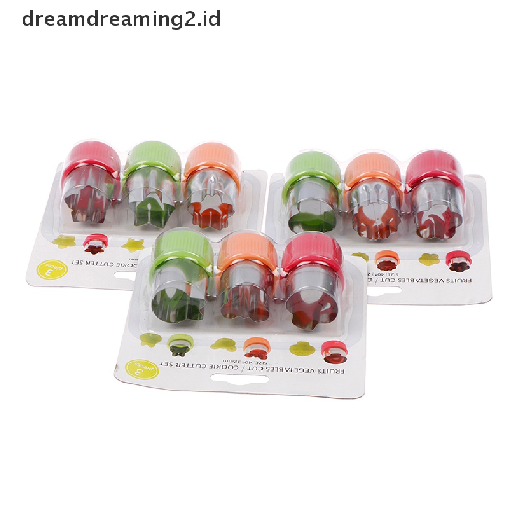 (hot) Cetakan Biskuit stainless steel Isi 3, Cetakan cutg Buah Dan Sayur  //