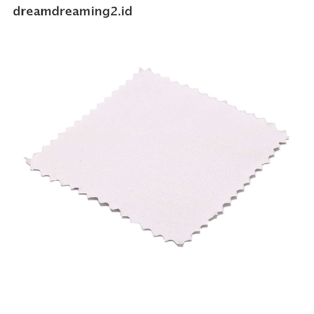 (hot) 50pcs Silver Polishing Cloth Cleaner Kain Pembersih Perhiasan Alat Anti Noda//