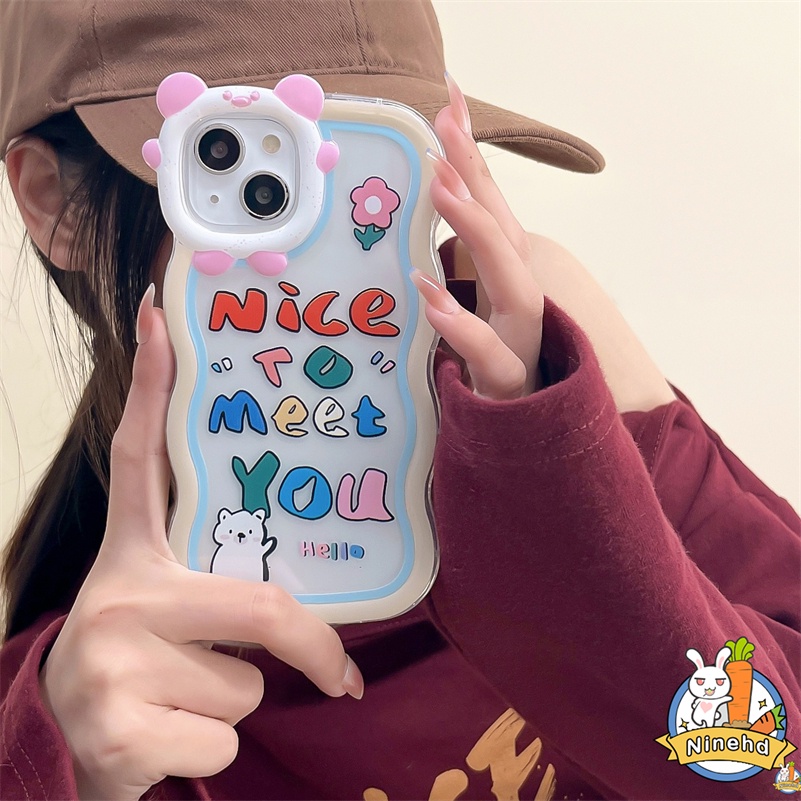 IPHONE Casing Kompatibel Untuk Iphone14 13 12 11 Pro Max X Xr Xs Max7 8 6 6s Plus SE Lucu Graffiti Letter Phone Case Wavy Edge Monster Bumper Anti Jatuh Shockproof Pelindung Soft Cover