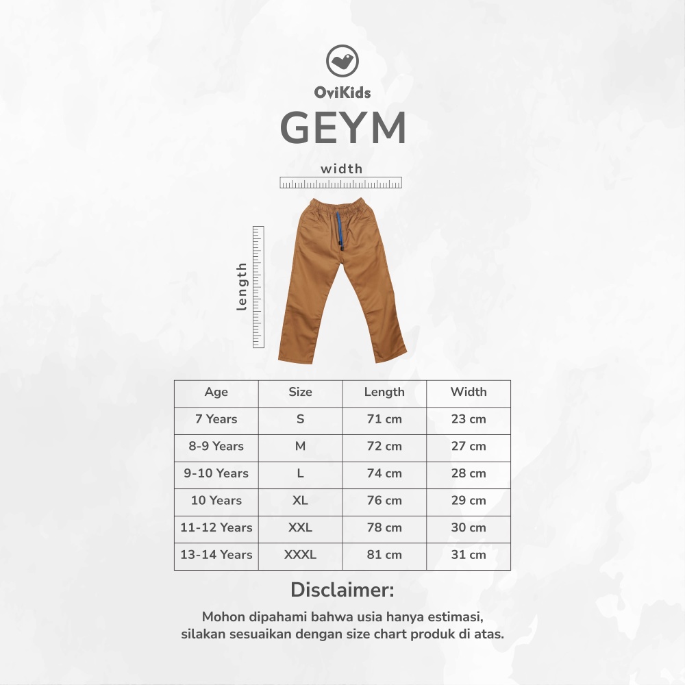 OVIKIDS GEYM / CELANA CARGO PANJANG ANAK