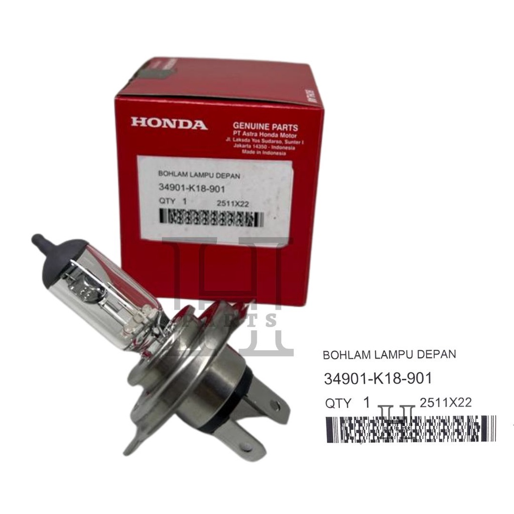 BOHLAM LAMPU DEPAN K18 VERZA SCOOPY FI 12V 35Watt KAKI 3 34901-K18-901 ORIGINAL ORI ASLI HONDA AHM HGP