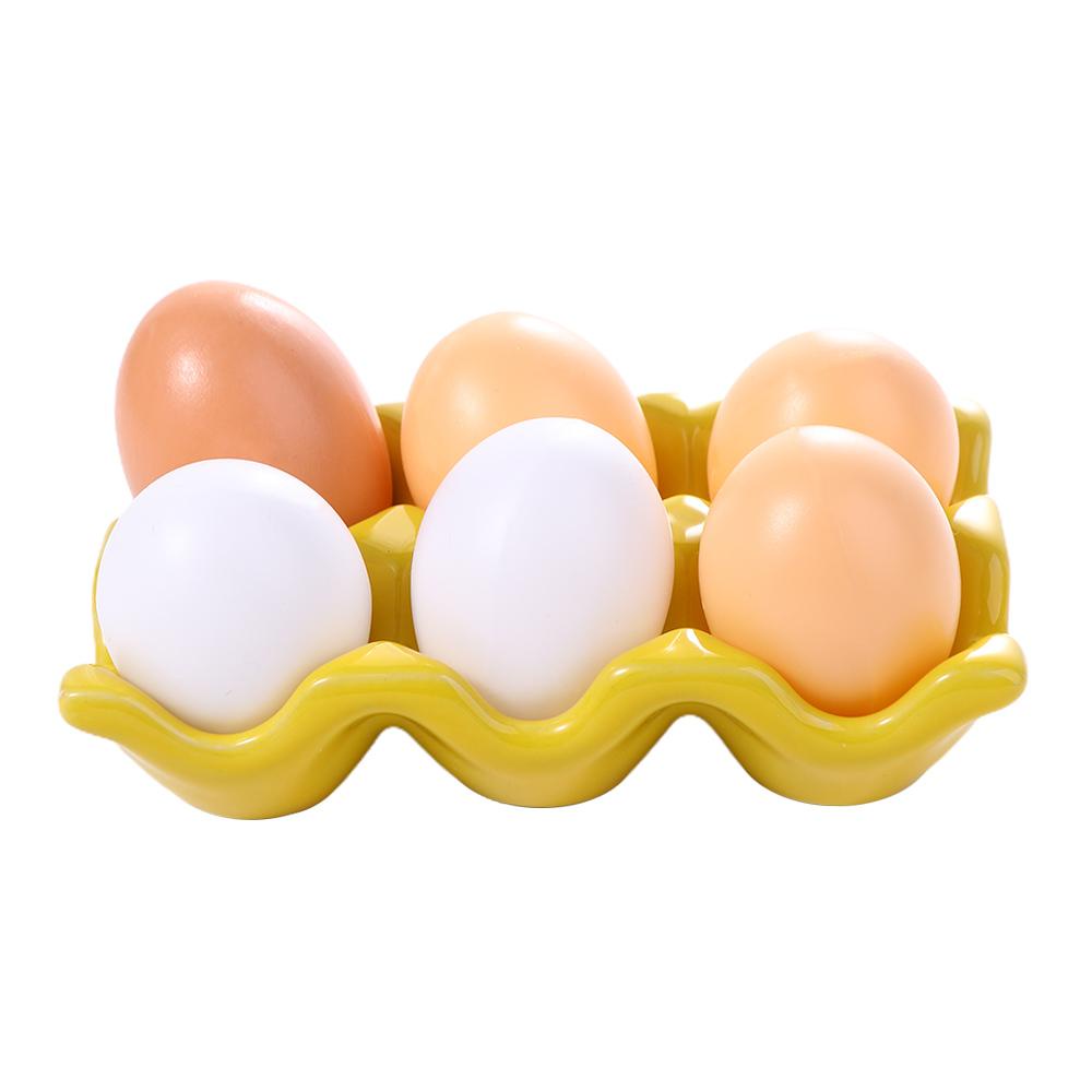 【 ELEGANT 】 Eggs Tray Christmas DIY Porcelain Telur Rebus Dekorasi Rumah Rak Penyimpanan Keramik