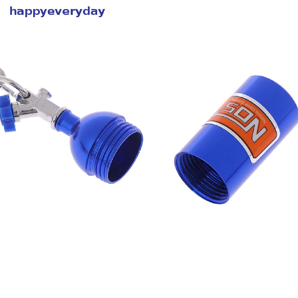 [happy] 1pc NOS Nitrous Oxide Bottle Key Chain Gantungan Kunci Keyring Stash Pill Box Storag [ID]