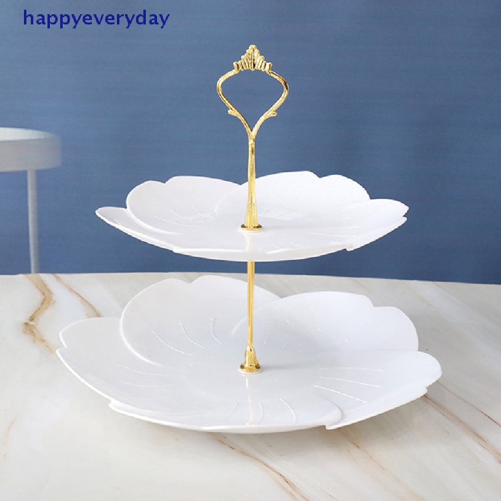 [happy] Detachable Cake Stand European Style 2tingkat Pastry Cupcake Piring Buahdekorasi Rumah [ID]