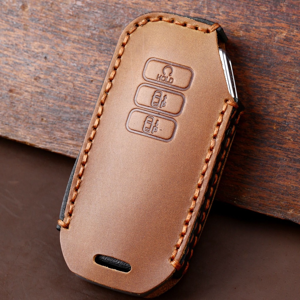 Kulit Asli Case Kunci Mobil Fob Cover Kunci Tas Shell Untuk KIA Seltos Sportage R Stinger Sorento Cerato K5 20-2021