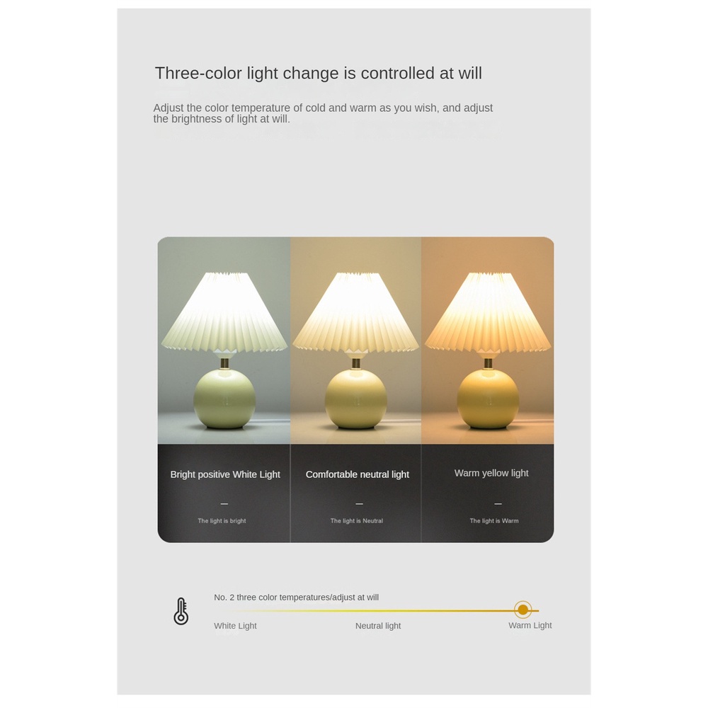 Ceramic Nordic Lampu Meja Keramik Lampu Malam Berlipat Lampu Malam Triwarna Peredupan LED E27 Pencahayaan Dasar Keramik Lampu Meja untuk Dekorasi Ruang Tamu