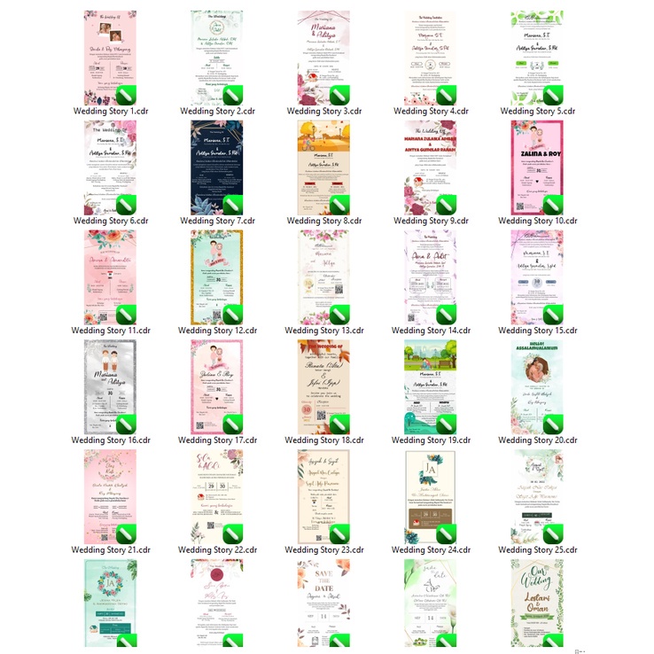 50 Desain Story Invitation CorelDraw v24