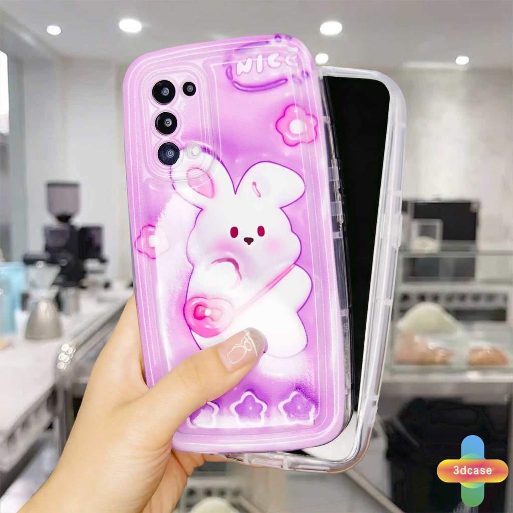 Case HP Realme C30 C30S C33 C21 C31 C35 C25 C11 2021 C21Y C15 C20 C3 C12 C2 C25S 10 5S 5 5i 9i C17 7i C1 C25Y C2 C3i 6i C20A  Narzo 20 10 10A 20A 30A 50A 50i Prime A7 A5S A15 A16 A17 A53 A53S A57 A77 Cartoon  Rabbit Soft Airbag Soap Case