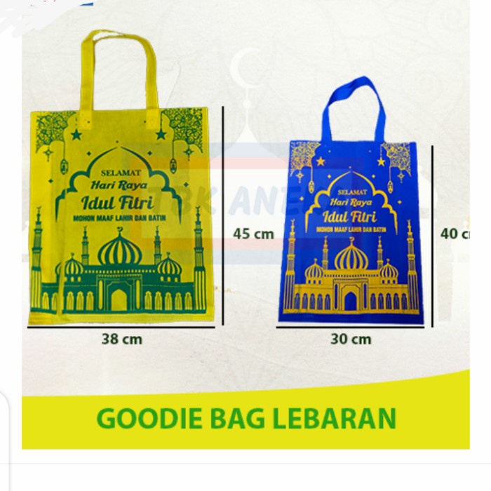

Tas lebaran Spundbond Goodie bag/Parsel Idul Fitri Besar & Kecil