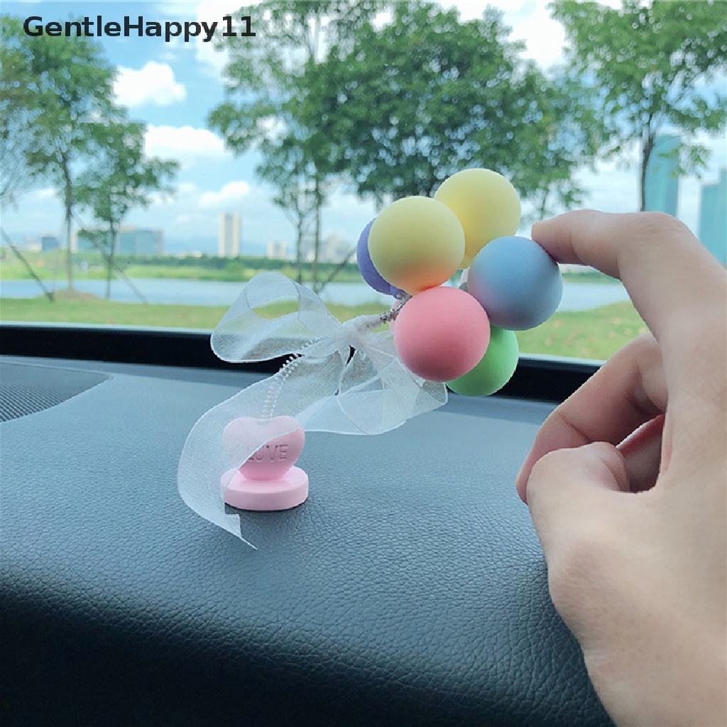 Gentlehappy Ornamen Mobil Nodding Balon Dekorasi Dashboard Mobil Musim Semi Goyang Kepala Mainan id