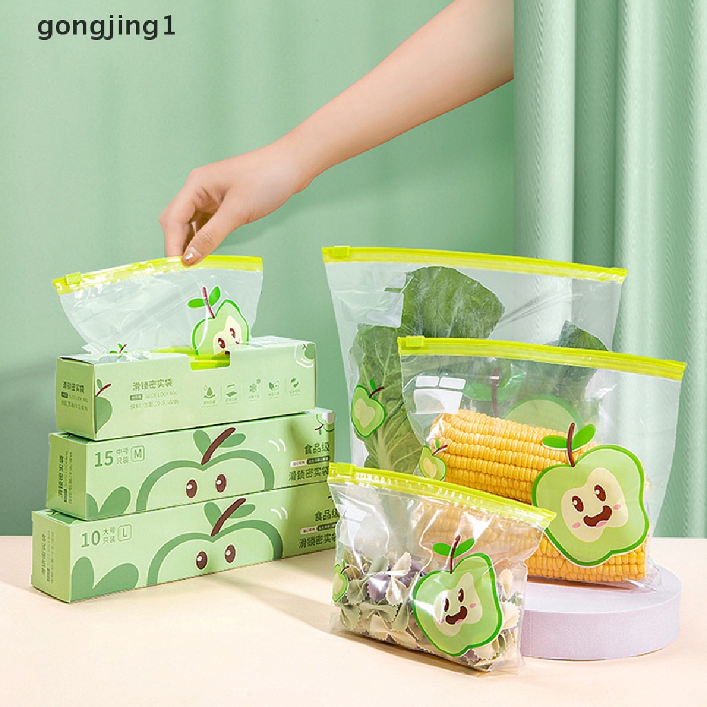 Ggg Reusable Zip Lock Bag Tas Penyimpanan Transparan Food Grade Dengan Zipper Sealing Wadah Plastik Travel Freezer Camping Dapur ID