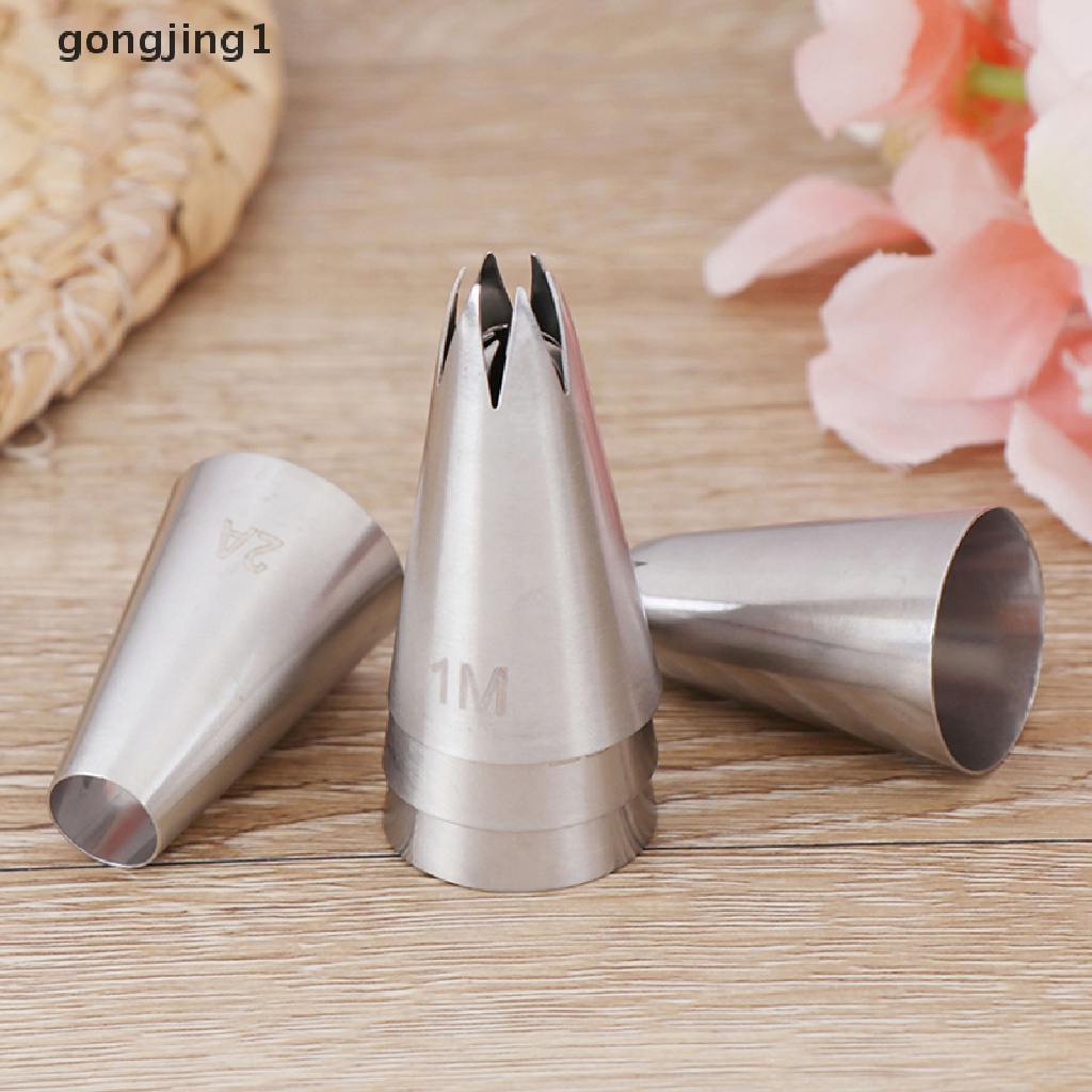 Ggg 5pcs Stainless Steel Icing Piping Pastry Nozzle Cupcake Cream Making Set ID