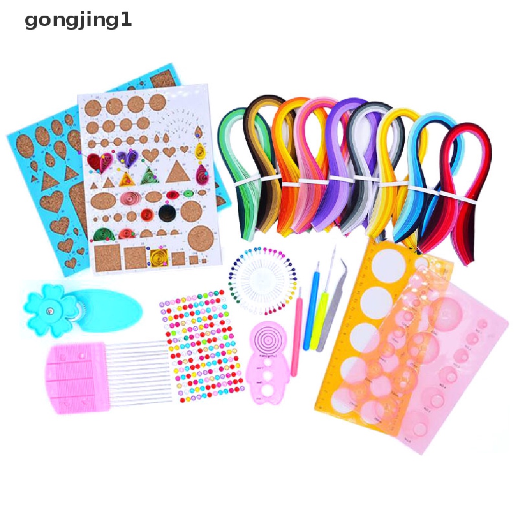 Ggg 100x Quilling Paper Strips Kertas Origami Lucky Star Paper DIY Kerajinan Tangan Hadiah ID