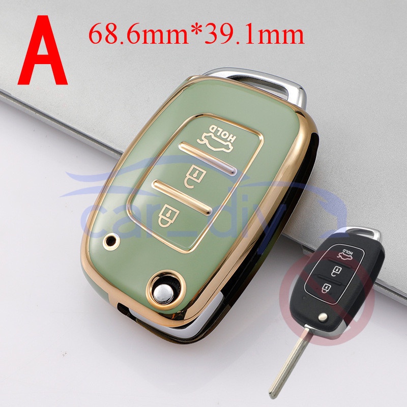 Kasus Kunci TPU Penutup Jarak Jauh Gantungan Untuk Hyundai Accent Verna Celesta Sonata Elantra Tucson Cangkang Pelindung Car Remote Key Case