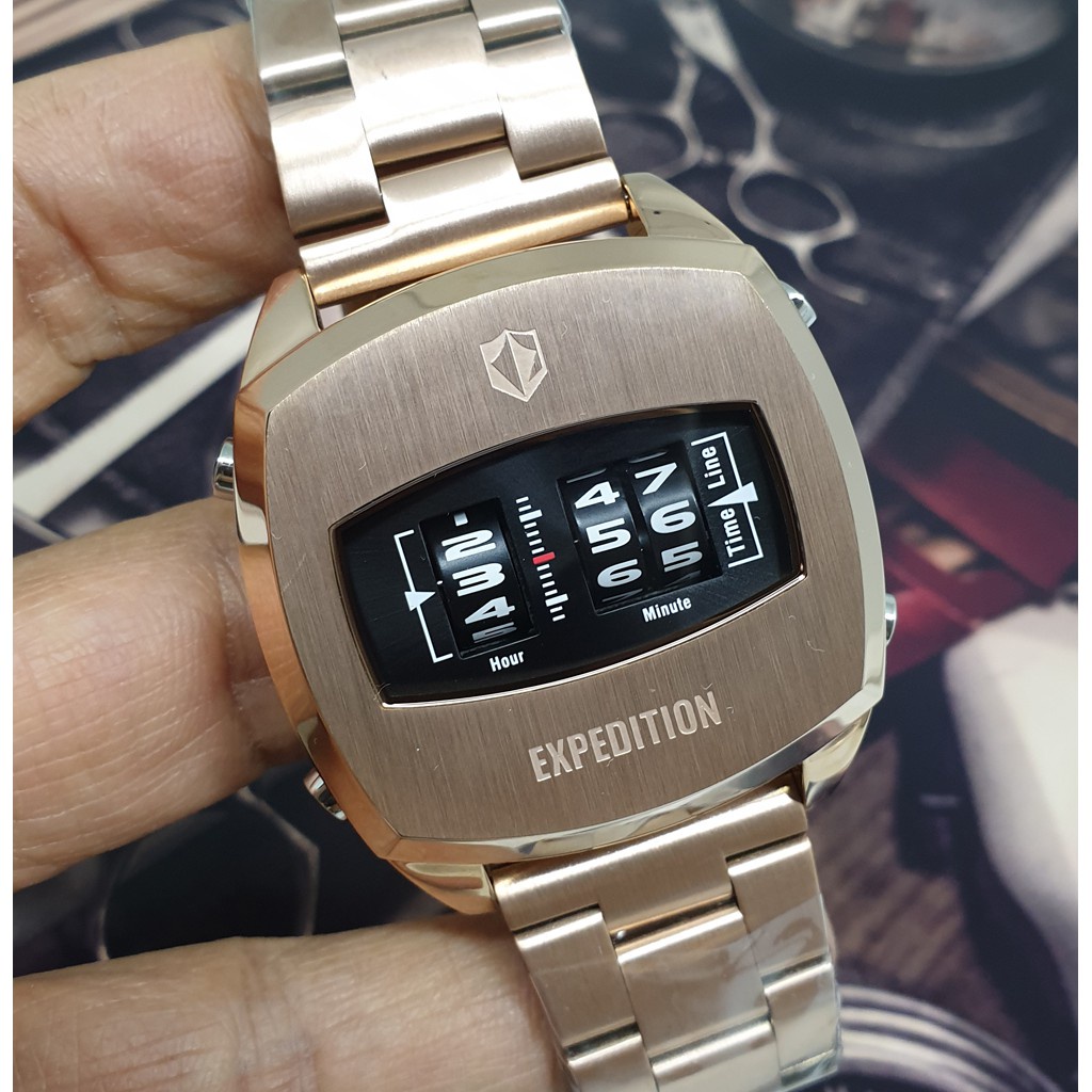 Expedition E6790 Rosegold Jam Tangan Pria Original
