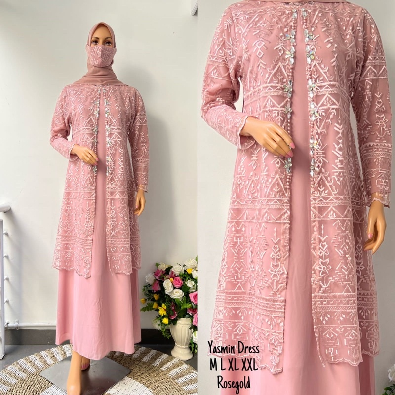 YASMIN DRESS IV - Dress Pesta - Baju Pesta - Gamis Pesta - Gamis Tanahabang - Seragam Pesta Nikahan