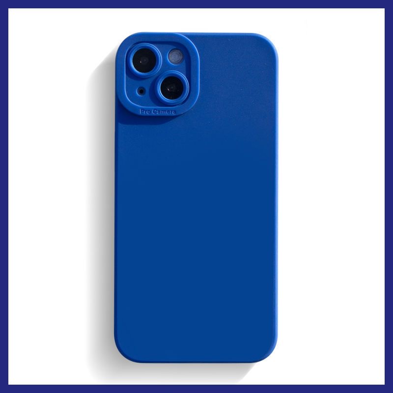 Simple!Pure Klein Blue Soft Case HP Samsung Galaxy A70 S20 S21 FE A23 A32 Note20 S8 S9 S10 S10E S23 Ultra Note8 9 10 Plus A14 4G 5G Pelindung Kamera Casing FTD