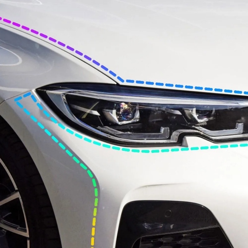 Diy Self Adhesive Reflektif Garis Burik Luminous Stiker Hias Untuk Mobil Motor/Tahan Lama Kendaraan Malam Bersinar Kepribadian Peringatan Decal