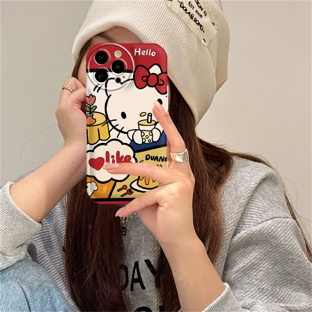 Realme C55 10 C15 C12 C25 C25S C11 2021 C20 realme 5i 6i C3 8i C21Y C25Y Hello Kitty Dan Drew Silikon Airbag Case Binteacase