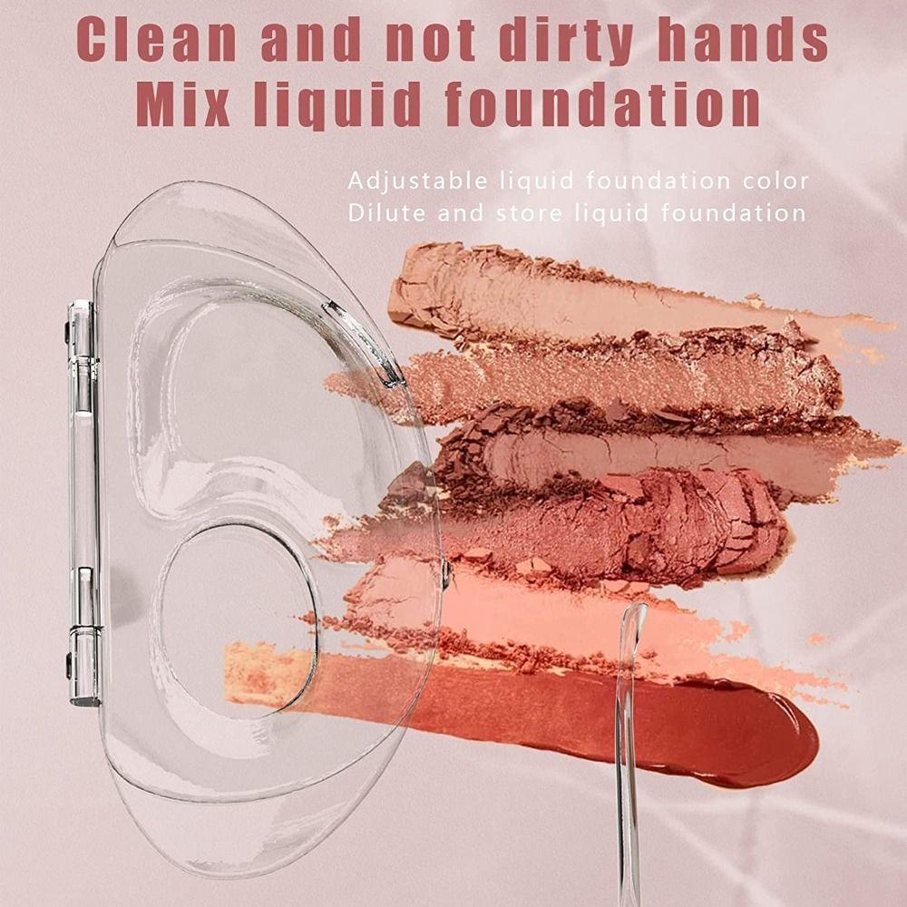 R-FLOWER Palet Pencampur Makeup Desain Baru Nail Art Manicure Tool Set Untuk Foundation Makeup Art Nail Palette Pigment