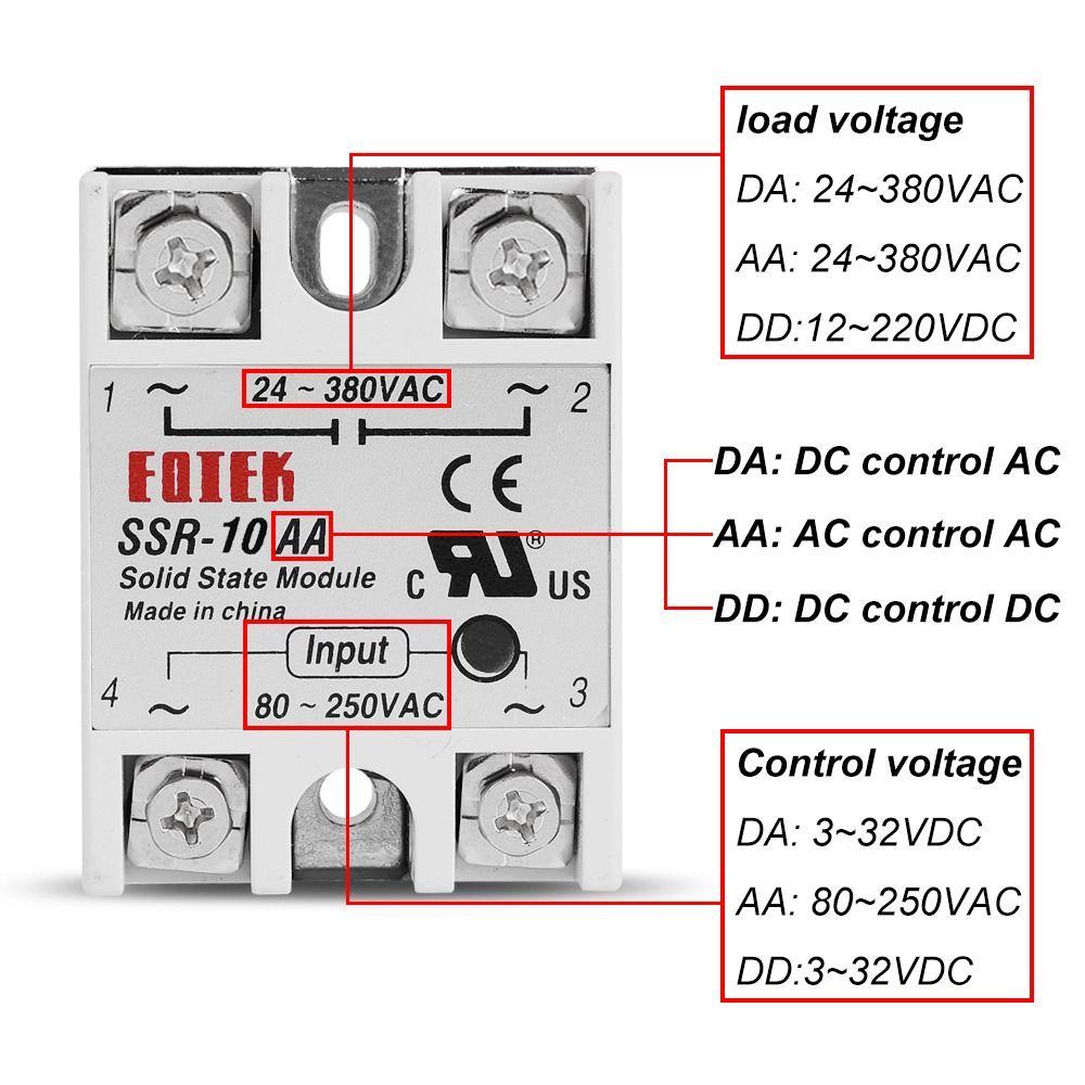 Relay Solid State Nanas Biasa Buka Input DC 3-32V DA SSR-10DA SSR-25DA SSR-40DA