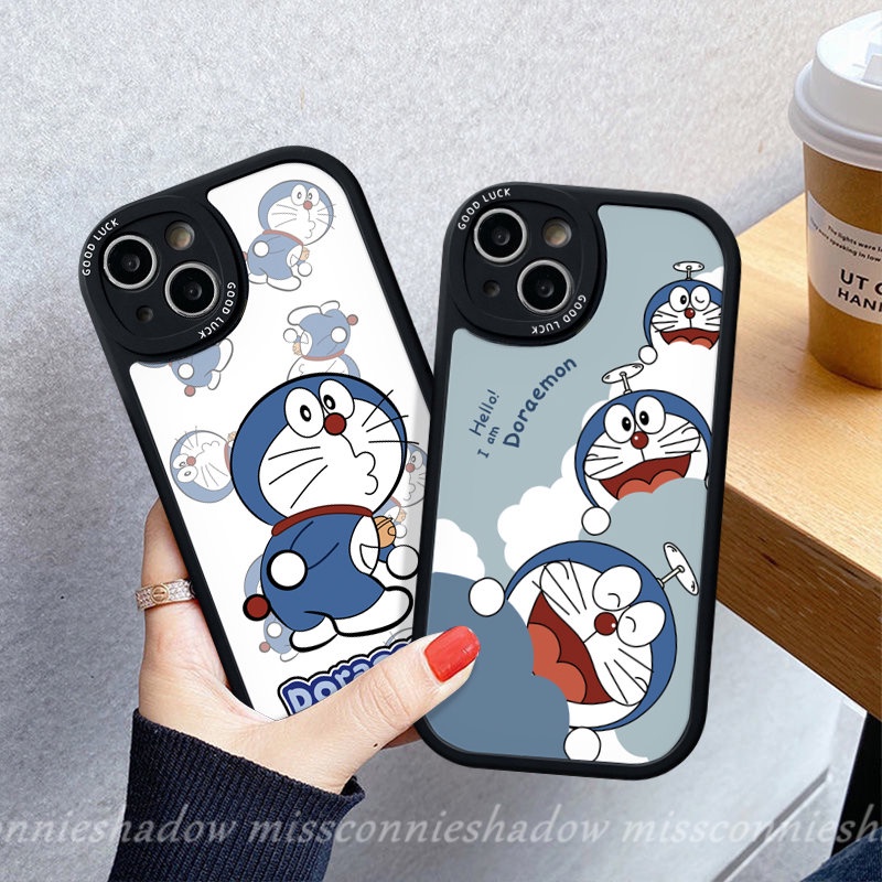 Casing Ponsel Pasangan Untuk Infinix Smart5 6 Hot 10s 11 11s 10 Lite 10T Hot9 10 Play 10T 11 10s 11s Note8 Kartun Doraemon Kucing Lucu Lembut Tpu Penutup Belakang