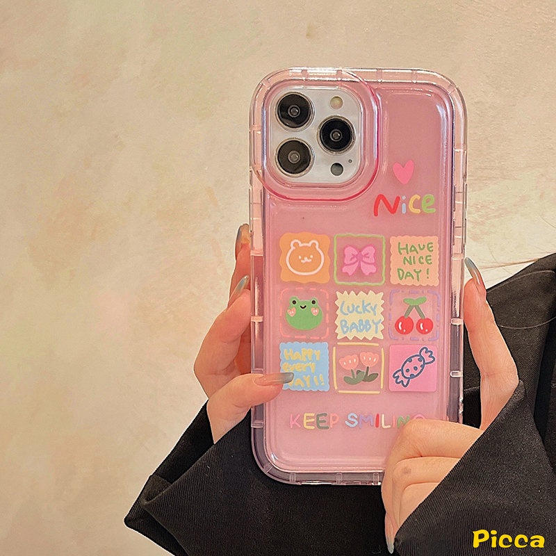 Casing Realme C33 C35 C11 2021 C25Y C12 C15 C11 2020 C21Y C20A C25 C20 6i 5 5i 5s C3 C1 C2 C25s Ins Kawaii Kartun Hewan Kecil Beruang Kodok Shockproof Airbag Tpu Soft Cover