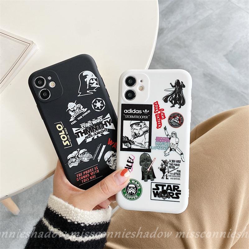 Infinix Hot12 11 10 9 Play Smart 4 5 6 Plus Hot 11 8 11s 9 12 20 10t 20s 10s 12i 10Lite 12pro Note 11 12 G96 8 12 Trend Brand Star Wars Galaxy Tepi Lurus Soft TPU Sarung