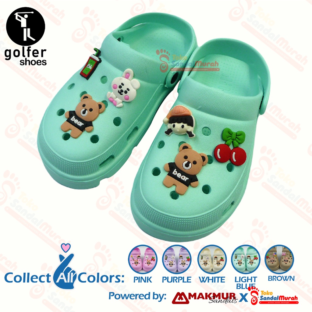 Toko Sendal Murah - Sandal Perempuan Ringan Uk 24-35 / Sandal Anak Tali Belakang / Sandal Baim Crocs Jelly / Sandal Anak Empuk / Sandal  Motif Boneka [ Toko Sendal Murah Golfer 805 ]