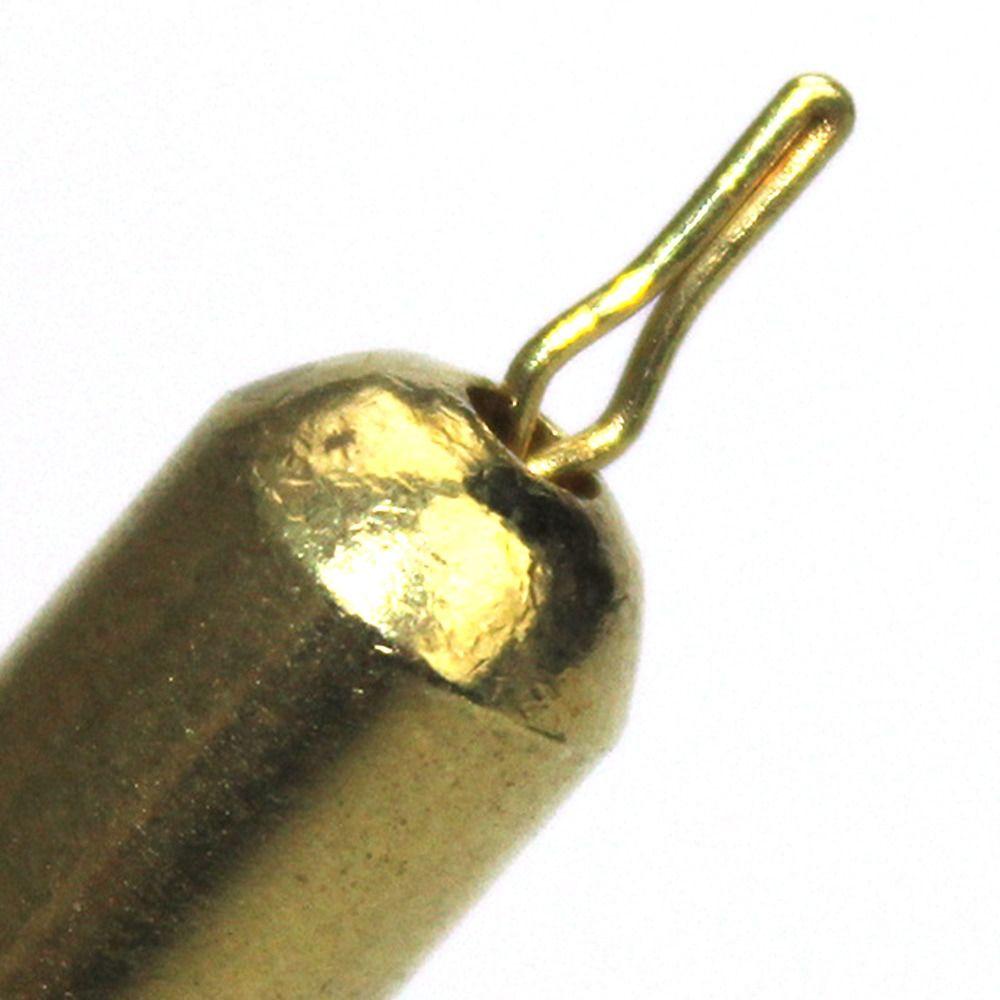 TOP 5pcs5 /7 /10 /12g Tembaga Memancing Timbal Jatuh Kualitas Tinggi Pemberat Tambahan Berat Kait Konektor Kuningan