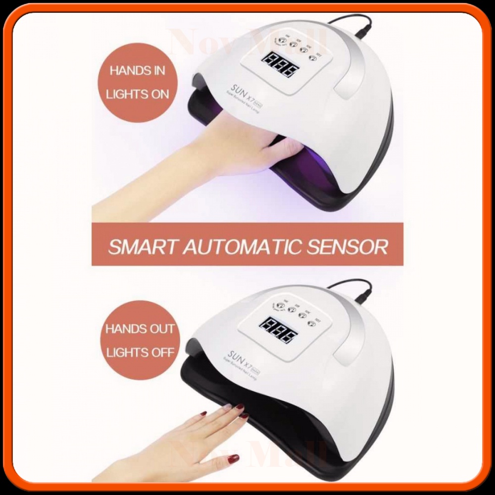 Pengering Kutek UV Lamp Nail Dryer Smart Sensor LCD Display - X7 MAX