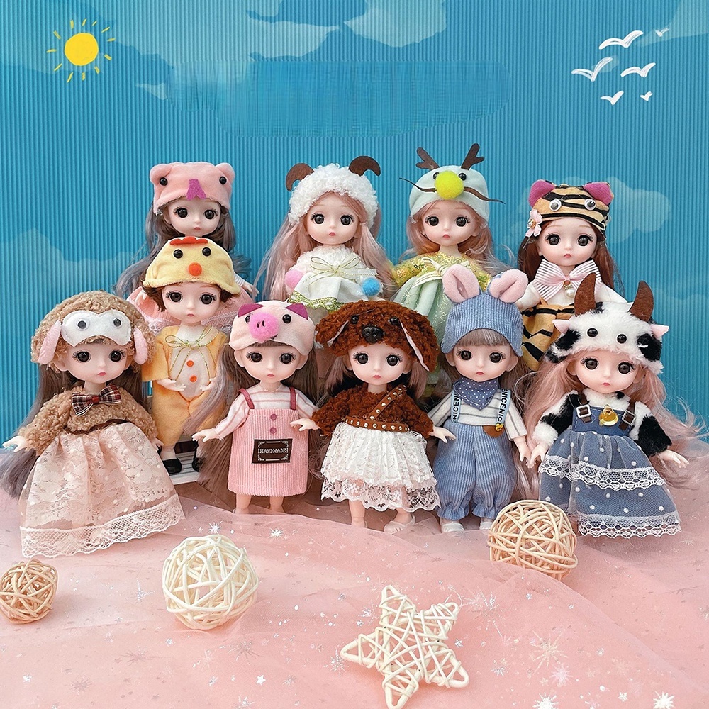 17cm Boneka Smile Baju Setelan Aksesoris Gadis Hadiah Mainan Boneka Zodiak Mini Lucu