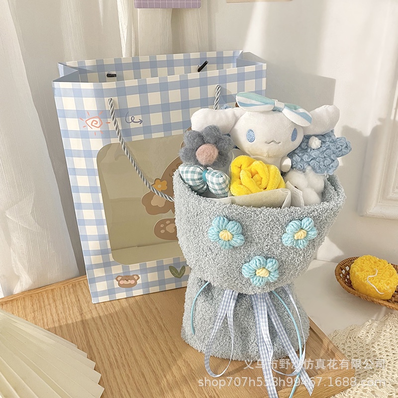 Buket Boneka Kartun cinnamoroll stuffed bear flower Hadiah Ulang Tahun Hari Valentine