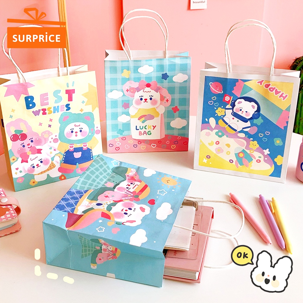 

Surprice Paper Bag Karakter Hewan / Paper Bag Tali / Goodie Bag Lucu / Paper Bag Motif Lucu