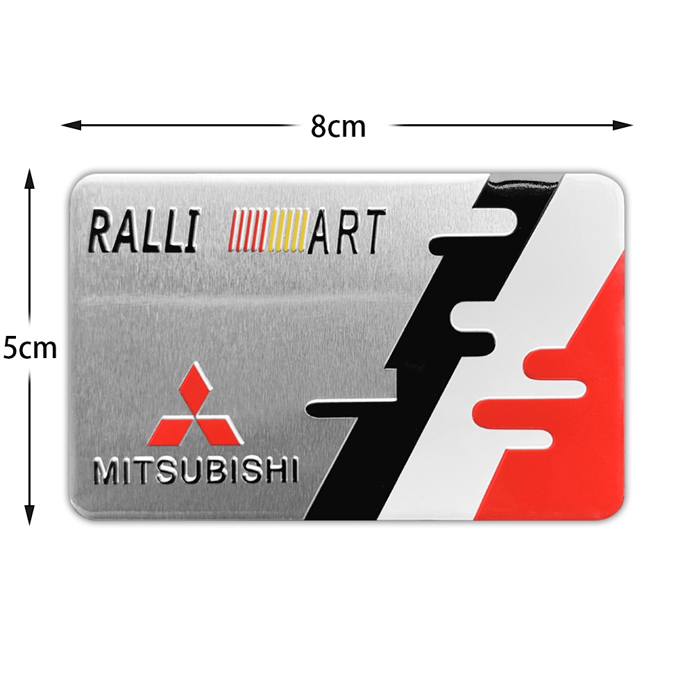 1pcs 3D Mobil Aluminium RALLIART Emblem Stiker Untuk Mitsubishi Asx Outlander Lancer L200 Dimodifikasi Mobil Decals Badge Aksesoris