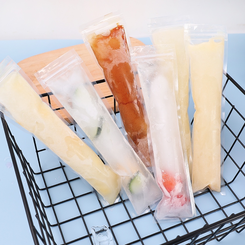 Kantong Cetakan Es Loli Rumahan Sekali Pakai/Cetakan Es Stik Pecah/Tas Es DIY Penyegelan Sendiri Rumah Musim Panas/Ice Maker